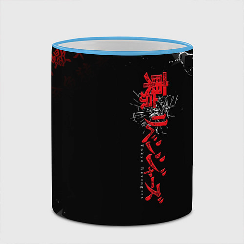 Кружка цветная TOKYO REVENGERS RED STYLE TEAM / 3D-Небесно-голубой кант – фото 2