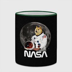 Кружка 3D Доги Космонавт Мем Наса Doge, цвет: 3D-зеленый кант — фото 2