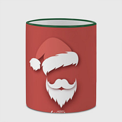 Кружка 3D Merry Christmas Счастливого Рождества, цвет: 3D-зеленый кант — фото 2