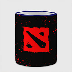 Кружка 3D DOTA 2 БРЫЗГИ КРАСОК ДОТА 2 ЛОГО, цвет: 3D-синий кант — фото 2