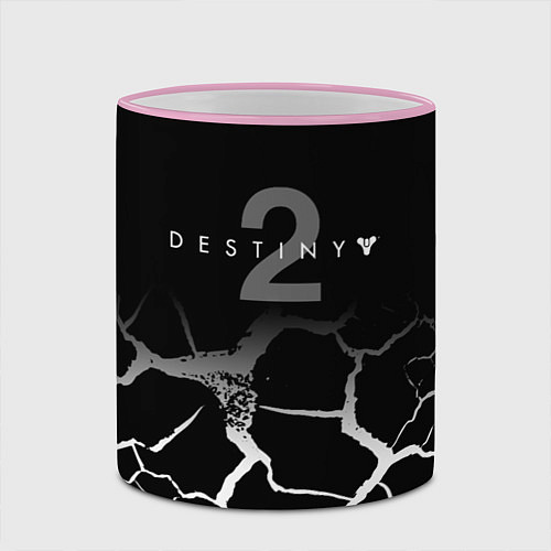 Кружка цветная Destiny Трещины по всюду / 3D-Розовый кант – фото 2