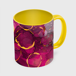 Кружка 3D Малиновое вино, цвет: 3D-белый + желтый