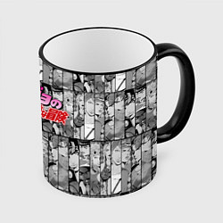 Кружка 3D JOJOS BIZARRE ADVENTURE ЧЁРНО БЕЛОЕ, цвет: 3D-черный кант