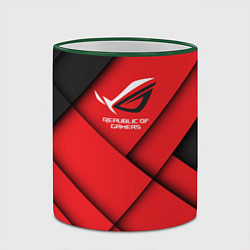 Кружка 3D ROG - republic of gamers, цвет: 3D-зеленый кант — фото 2