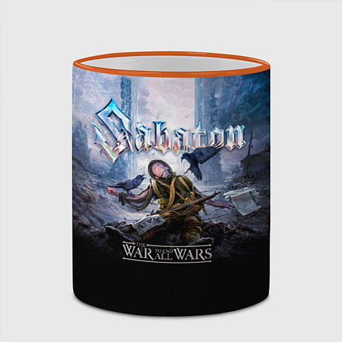 Кружка цветная The War to End All Wars - Sabaton / 3D-Оранжевый кант – фото 2