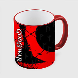 Кружка 3D GOD OF WAR СИМВОЛ КРАТОСА, цвет: 3D-красный кант