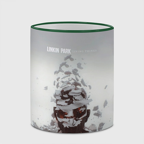 Кружка цветная Living Things - Linkin Park / 3D-Зеленый кант – фото 2