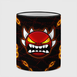 Кружка 3D Geometry Dash: Fire Chains, цвет: 3D-черный кант — фото 2