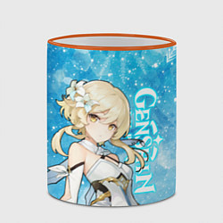 Кружка 3D GENSHIN IMPACT НОВОГОДНИЙ, ЛЮМИН, цвет: 3D-оранжевый кант — фото 2