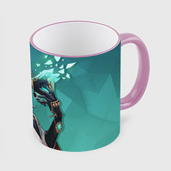 Кружка 3D Genshin Impact Xiao Сяо, цвет: 3D-розовый кант