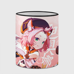 Кружка 3D Диона - Геншин Импакт, цвет: 3D-черный кант — фото 2