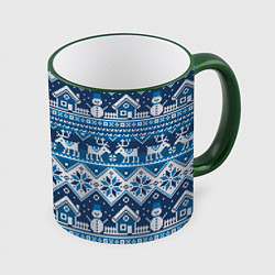 Кружка 3D Christmas Pattern, цвет: 3D-зеленый кант
