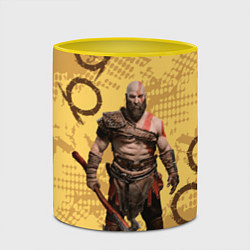 Кружка 3D God of War Kratos Год оф Вар Кратос, цвет: 3D-белый + желтый — фото 2