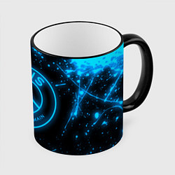 Кружка 3D PSG NEON STYLE SPORT ПСГ НЕОН, цвет: 3D-черный кант