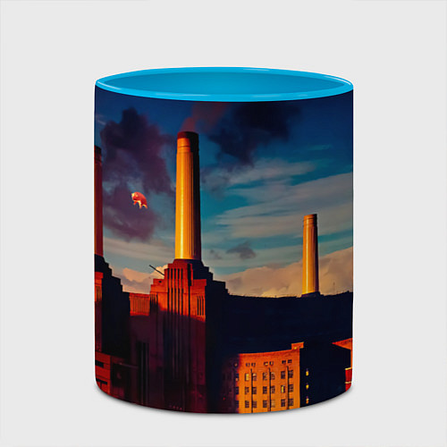 Кружка цветная Animals - Pink Floyd / 3D-Белый + небесно-голубой – фото 2