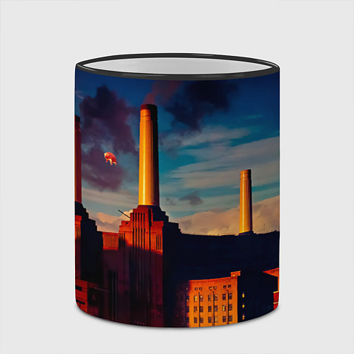 Кружка цветная Animals - Pink Floyd / 3D-Черный кант – фото 2