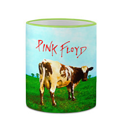 Кружка 3D Atom Heart Mother - Pink Floyd, цвет: 3D-светло-зеленый кант — фото 2