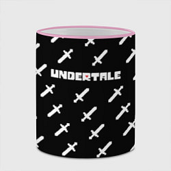 Кружка 3D UNDERTALE LOGO СРАЖЕНИЕ, МЕЧИ, цвет: 3D-розовый кант — фото 2