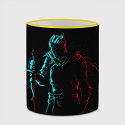 Кружка 3D Dark Souls NEON Силуэт, цвет: 3D-желтый кант — фото 2
