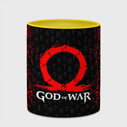 Кружка 3D GOD OF WAR КРАТОС ЛОГО, цвет: 3D-белый + желтый — фото 2