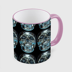 Кружка 3D Skulls pattern 2028, цвет: 3D-розовый кант