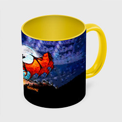 Кружка 3D Феникс - Ария, цвет: 3D-белый + желтый