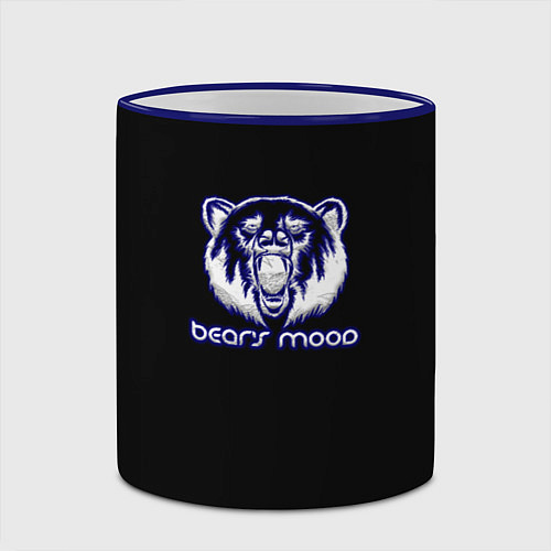 Кружка цветная Bears mood / 3D-Синий кант – фото 2