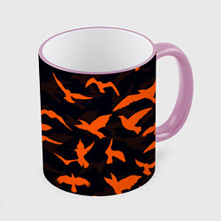 Кружка 3D Стая Воронов, цвет: 3D-розовый кант