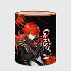 Кружка 3D GENSHIN IMPACT ДИЛЮК DILUC, цвет: 3D-оранжевый кант — фото 2