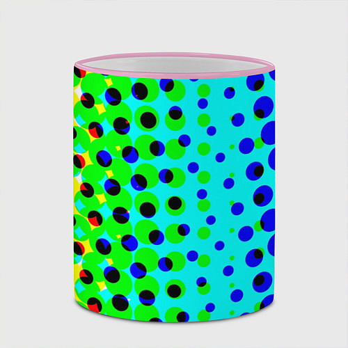 Кружка цветная Цветная кислота / 3D-Розовый кант – фото 2