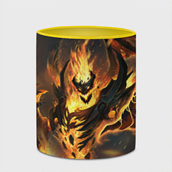 Кружка 3D DOTA 2 SHADOW FIEND ТЕНЬ, цвет: 3D-белый + желтый — фото 2