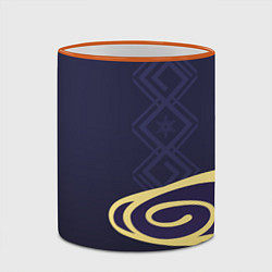 Кружка 3D КОСТЮМ КАМИСАТО АЯКИ, цвет: 3D-оранжевый кант — фото 2