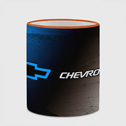 Кружка 3D CHEVROLET - Брызги, цвет: 3D-оранжевый кант — фото 2