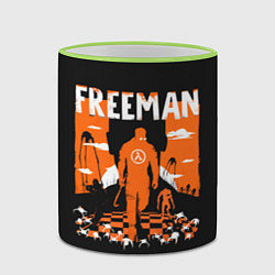 Кружка 3D Walkin Freeman, цвет: 3D-светло-зеленый кант — фото 2