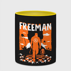 Кружка 3D Walkin Freeman, цвет: 3D-белый + желтый — фото 2