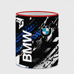Кружка 3D BMW следы от шин, цвет: 3D-красный кант — фото 2