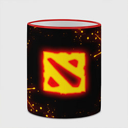 Кружка 3D DOTA 2 FIRE LOGO ДОТА 2 ОГНЕННЫЙ ЛОГО, цвет: 3D-красный кант — фото 2