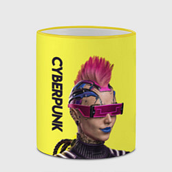 Кружка 3D Cyberpunk Панк, цвет: 3D-желтый кант — фото 2