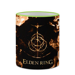 Кружка 3D Elden Ring Logo, цвет: 3D-светло-зеленый кант — фото 2