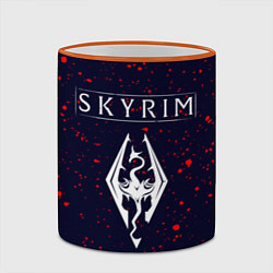 Кружка 3D TESV: SKYRIM - Брызги, цвет: 3D-оранжевый кант — фото 2