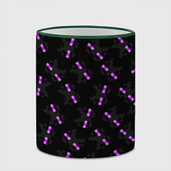 Кружка 3D ЛИЦО ЭНДЕРМЕНА, МАЙНКРАФТ, цвет: 3D-зеленый кант — фото 2