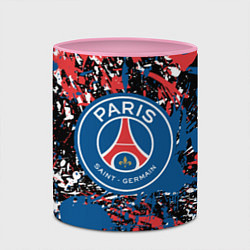 Кружка 3D PSG БРЫЗГИ КРАСОК СПОРТ, цвет: 3D-белый + розовый — фото 2