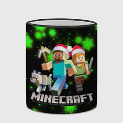 Кружка 3D НОВОГОДНИЙ MINECRAFT ГЕРОИ ИГРЫ, цвет: 3D-черный кант — фото 2