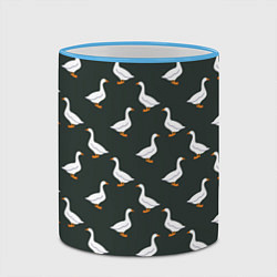 Кружка 3D Гуси паттерн, цвет: 3D-небесно-голубой кант — фото 2