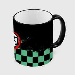 Кружка 3D TANJIRO KAMAD, КЛИНОК РАССЕКАЮЩИЙ ДЕМОНОВ, цвет: 3D-черный кант