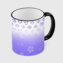 Кружка 3D GENSHIN IMPACT SYMBOL PATTERN SAKURA САКУРА, цвет: 3D-черный кант