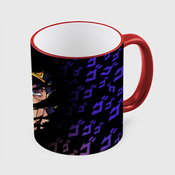 Кружка 3D JOJOS BIZARRE ADVENTURE ЛИЦО ГЕРОЯ, цвет: 3D-красный кант