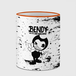 Кружка 3D Bendy and the ink machine - Black & White, цвет: 3D-оранжевый кант — фото 2