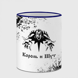 Кружка 3D КОРОЛЬ И ШУТ ЧЁРНО БЕЛЫЙ, цвет: 3D-синий кант — фото 2