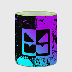 Кружка 3D GEOMETRY DASH NEON LEVELS SMILE, цвет: 3D-светло-зеленый кант — фото 2